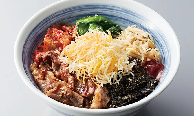 チーズ牛カルビビビンバ丼