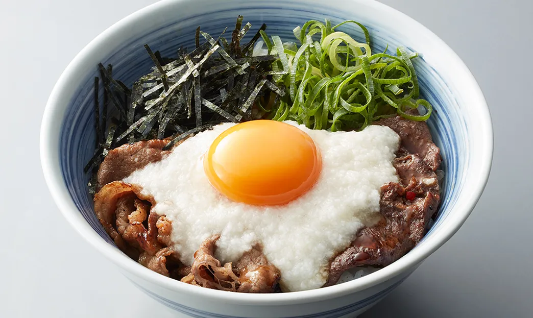 ～熟成醤油だれ～月見とろろ 【二種盛り】カルビ䛸厚切りハラミ丼
