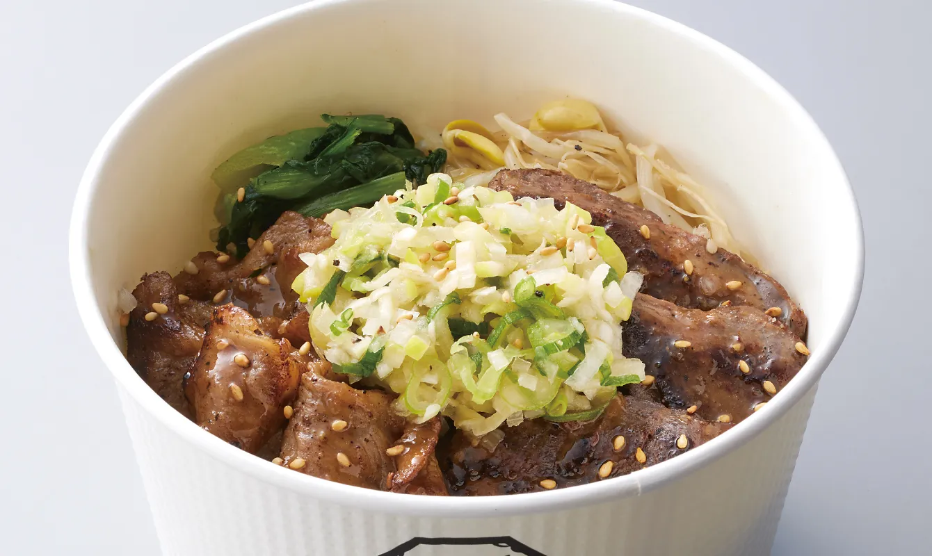 旨塩ねぎ【二種盛り】カルビと厚切りハラミ丼