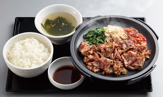 鉄板カルビ定食