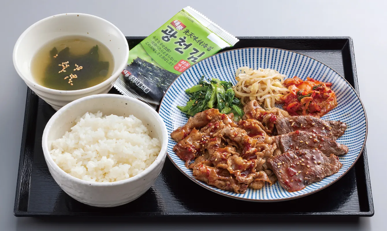 【二種盛り】カルビと厚切りハラミ定食