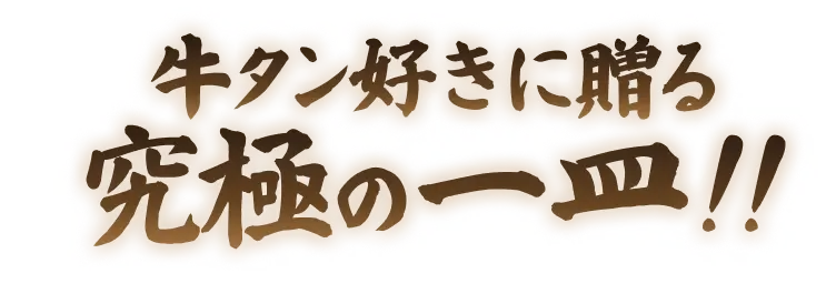 牛タン好きに贈る 究極の一皿！！