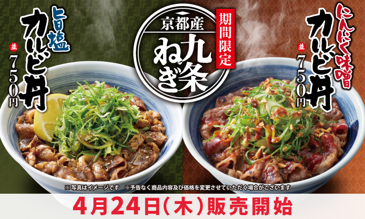 京都産九条ねぎ カルビ丼